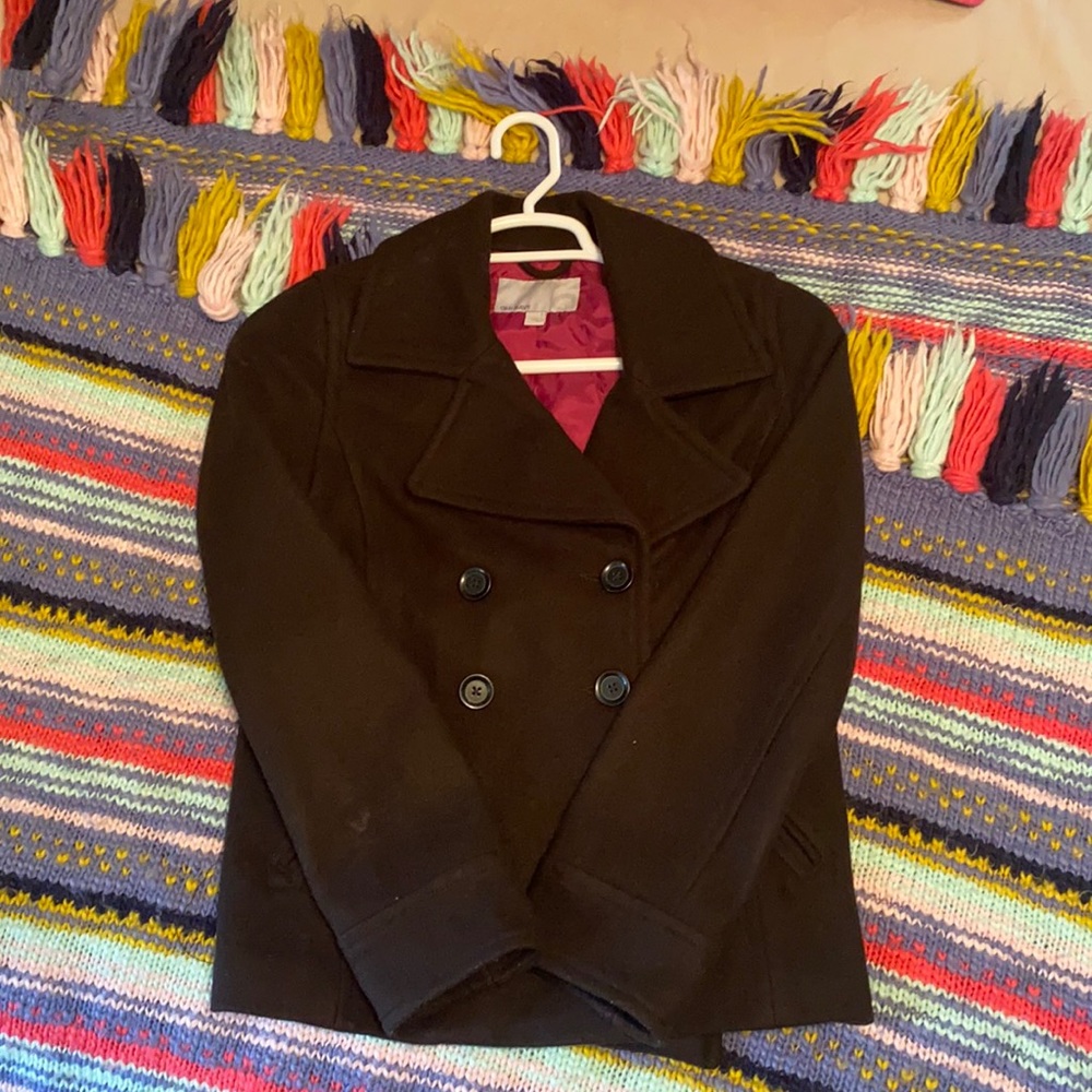 Size S Old Navy pea coat brown